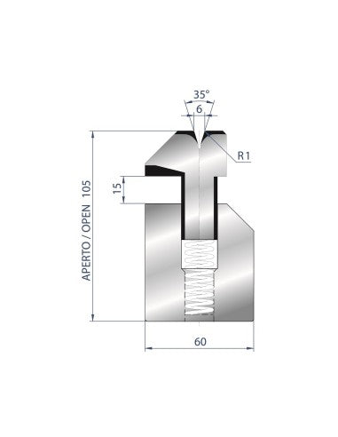 3039 - Die - 35° Hemming Die