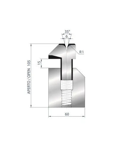 3039 - Die - 35° Hemming Die