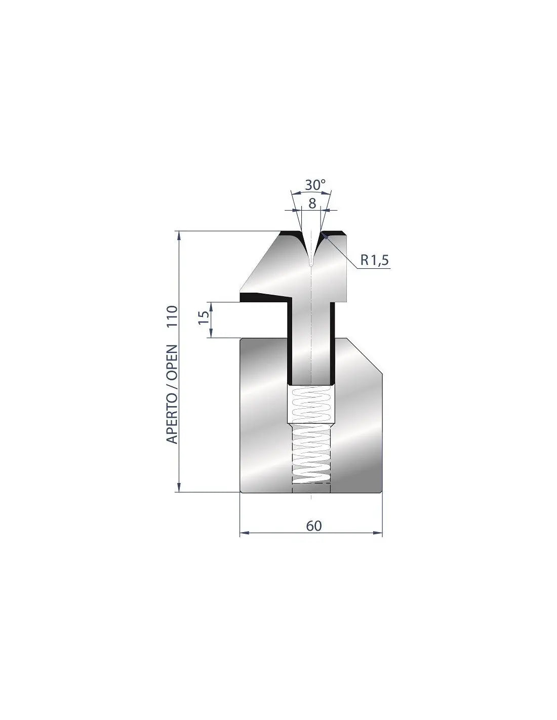 3041 - Die - 30° Hemming Die  Hemming die