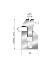 3041 PN- Pneumatic flattening hemming tools 30°  Pneumatic flattening hemming tool