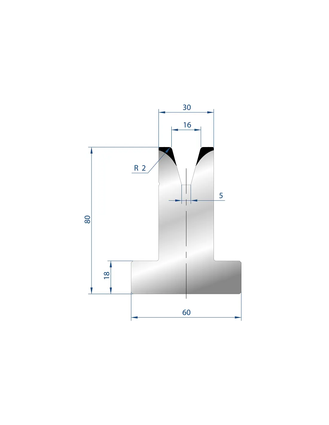 3046 – T Dies – 30°  T Die
