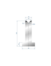 3057 - T Die - 88°  T shape die