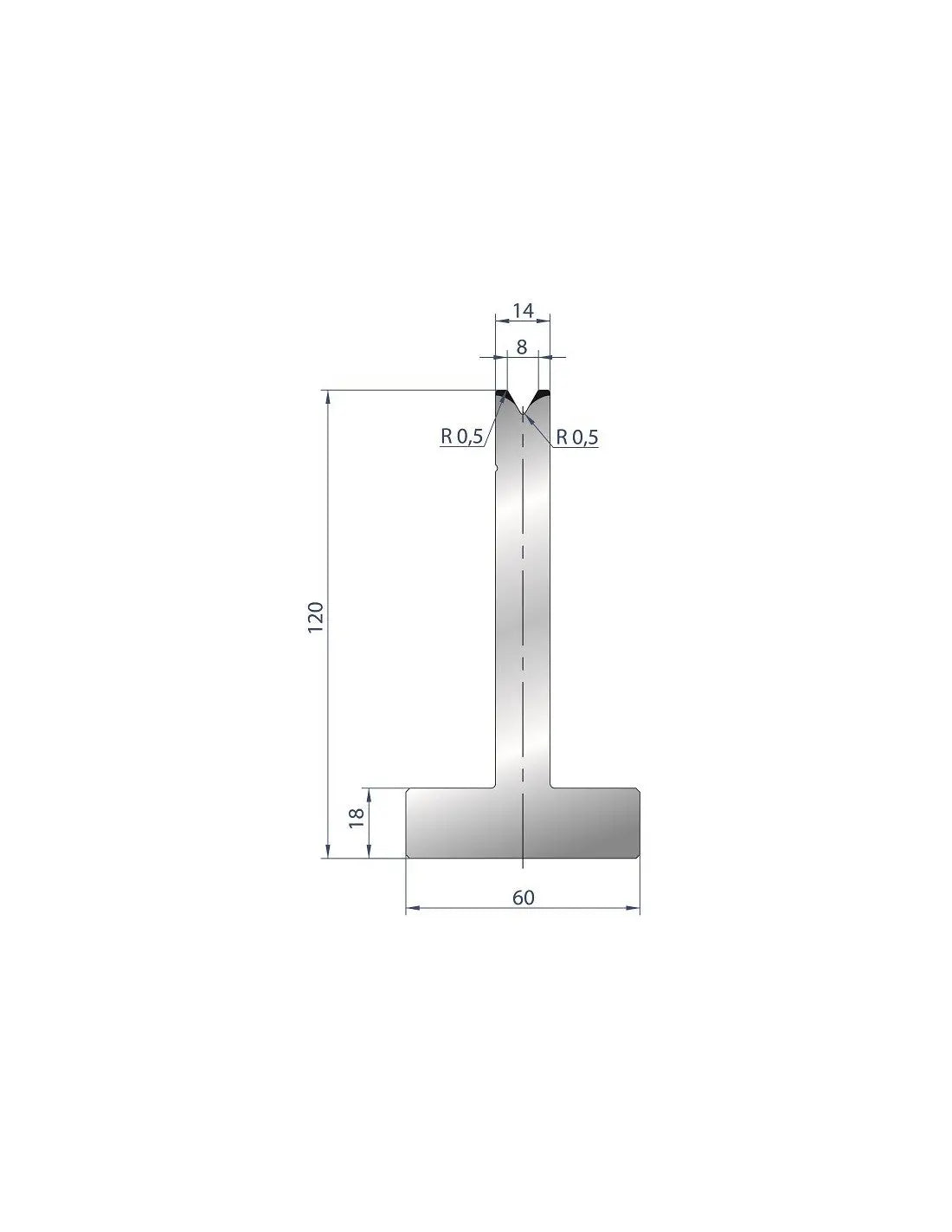 3060 – T Dies – 60°  T Die