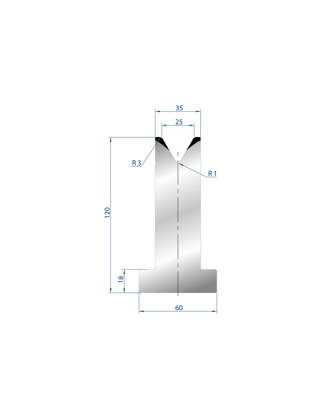 3065 – T Dies – 60°  T Die