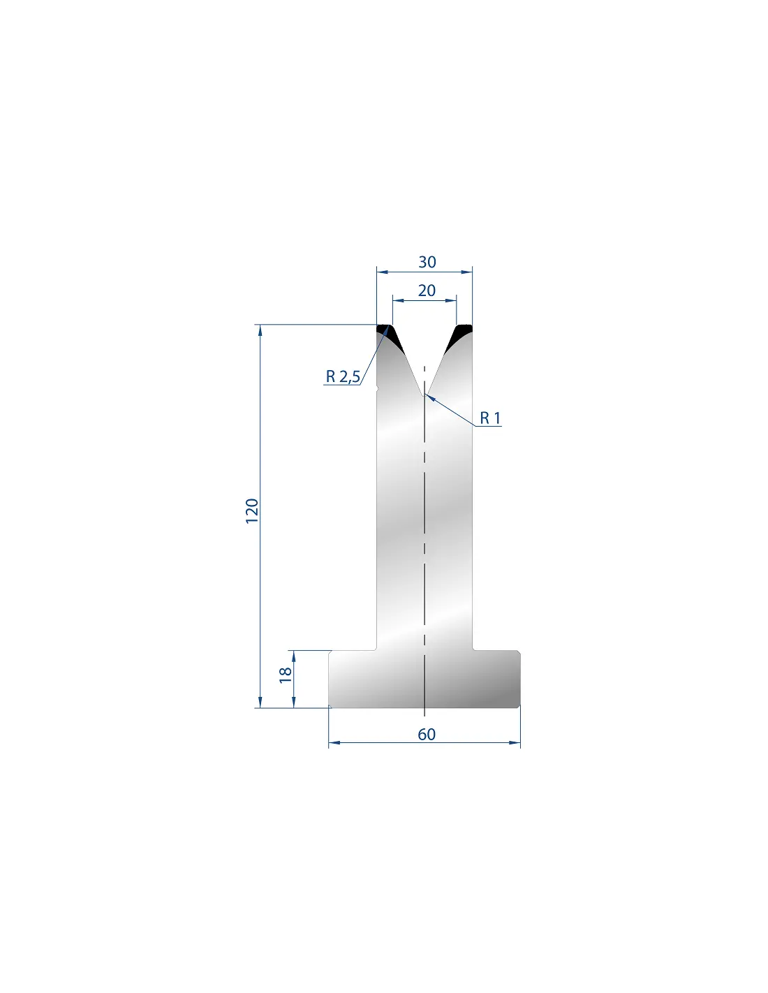 3071 – T Dies – 45°  T Die