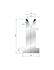 3072 – T Dies – 45°  T shape die
