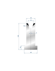 3079 - T Die 30°  T shape die
