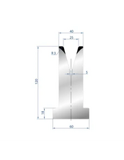 3079 - T Die 30°  T shape die