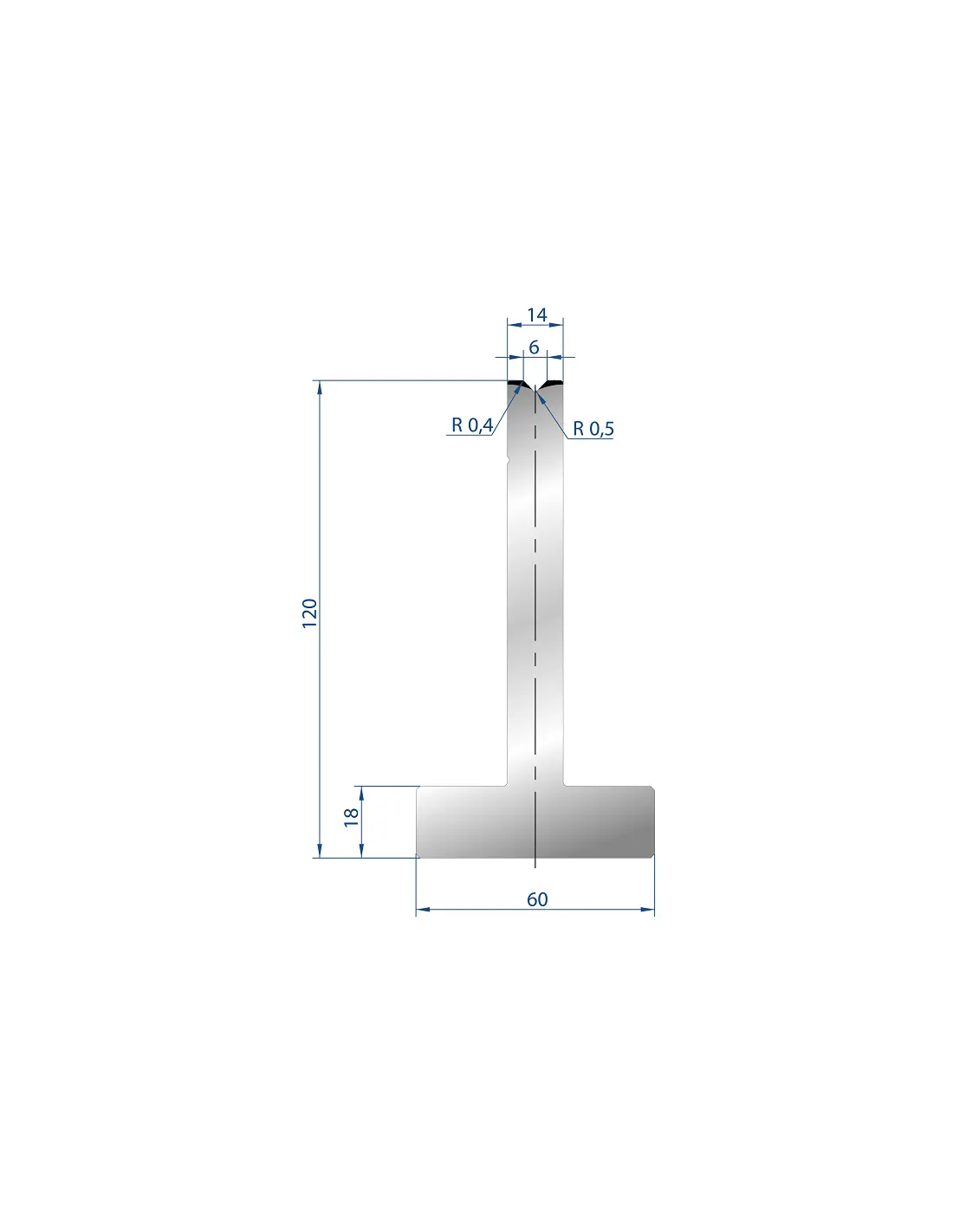 3083 – T Dies – 88°  T shape die