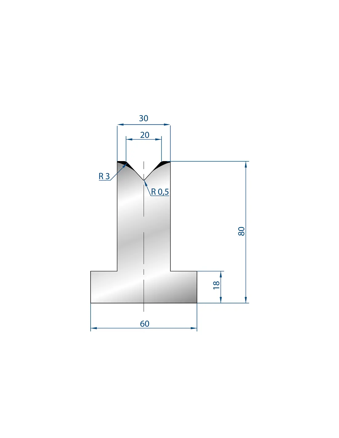 3091 – T Dies – 85°  T Die