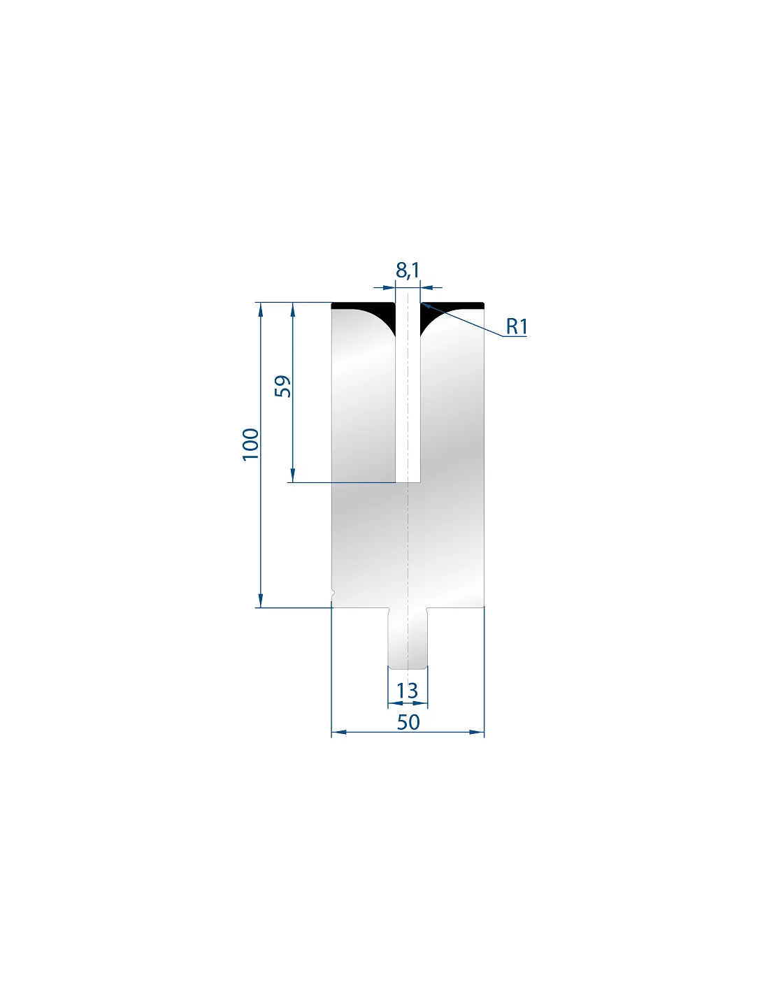 3157 - Flattening hemming tools 24°  Flattening hemming tool