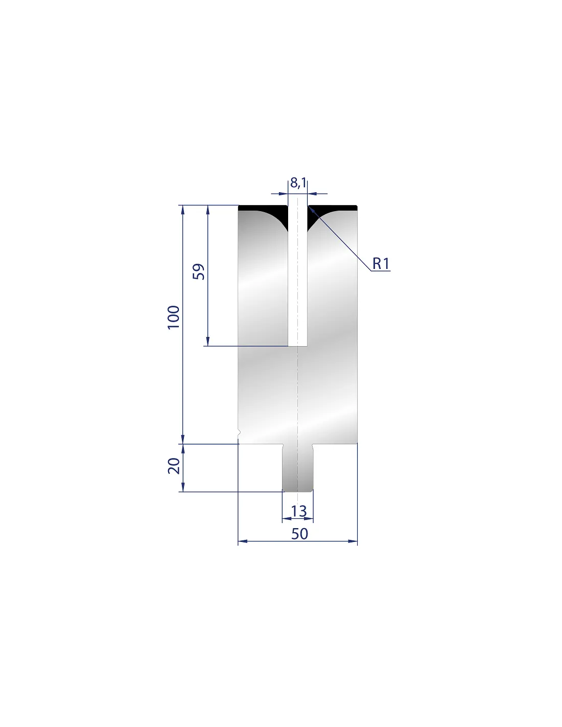 3157 - Flattening hemming tools 28°  Flattening hemming tool