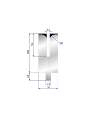3157 - Flattening hemming tools 28°  Flattening hemming tool