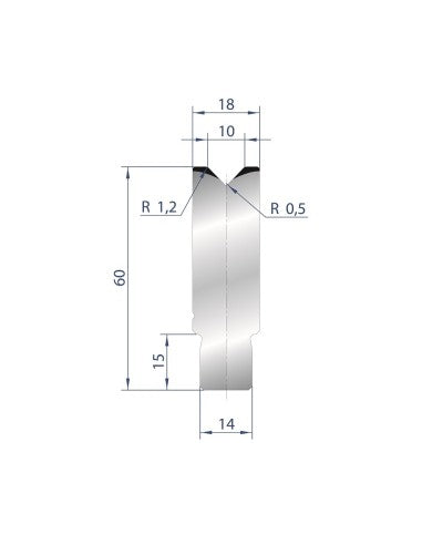 3161 - Die - 88° - 1V Self Centering Die for Press Brake