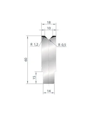 3161 - Die - 88° - 1V Self Centering Die for Press Brake