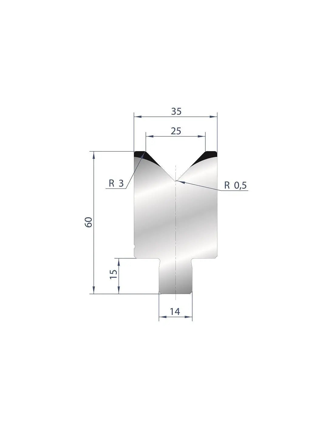 3165 - Die - 88°  1V Insert die