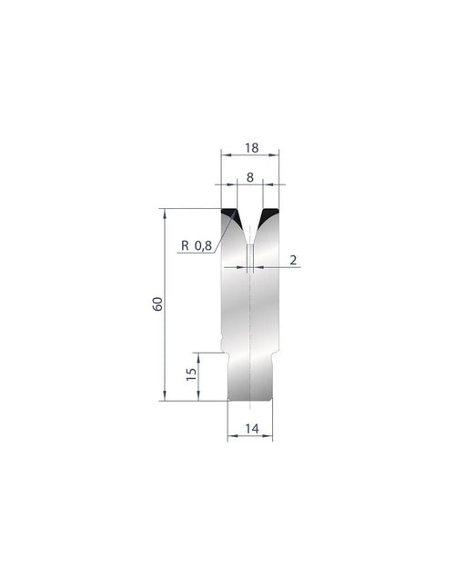 3167 - Die - 30° Self Centering Die for Press Brake