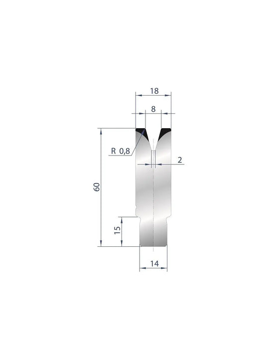 3167 - Die - 30° Self Centering Die for Press Brake