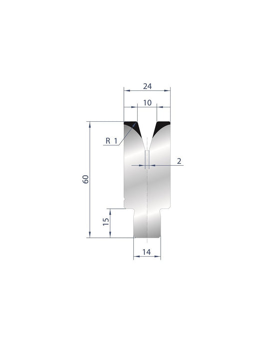 3168 - Die - 30° - 1V Self Centering Dies 30 Amada