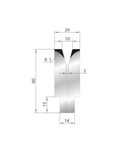 3168 - Die - 30° - 1V Self Centering Dies 30 Amada