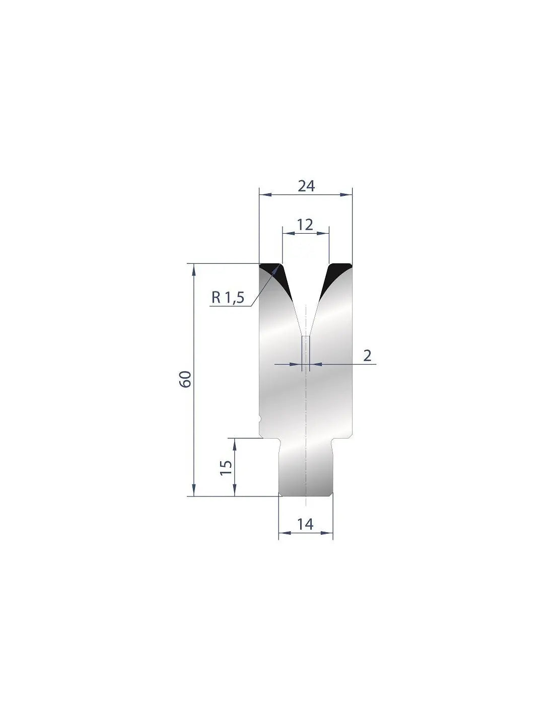 3169 - Die - 30°  1V Insert die