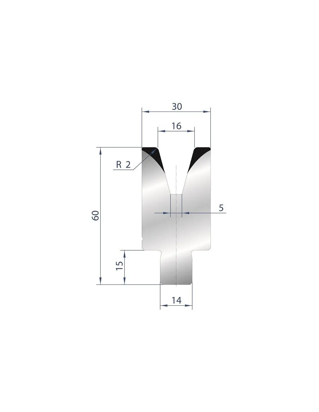 3170 - Die - 30°  1V Insert die