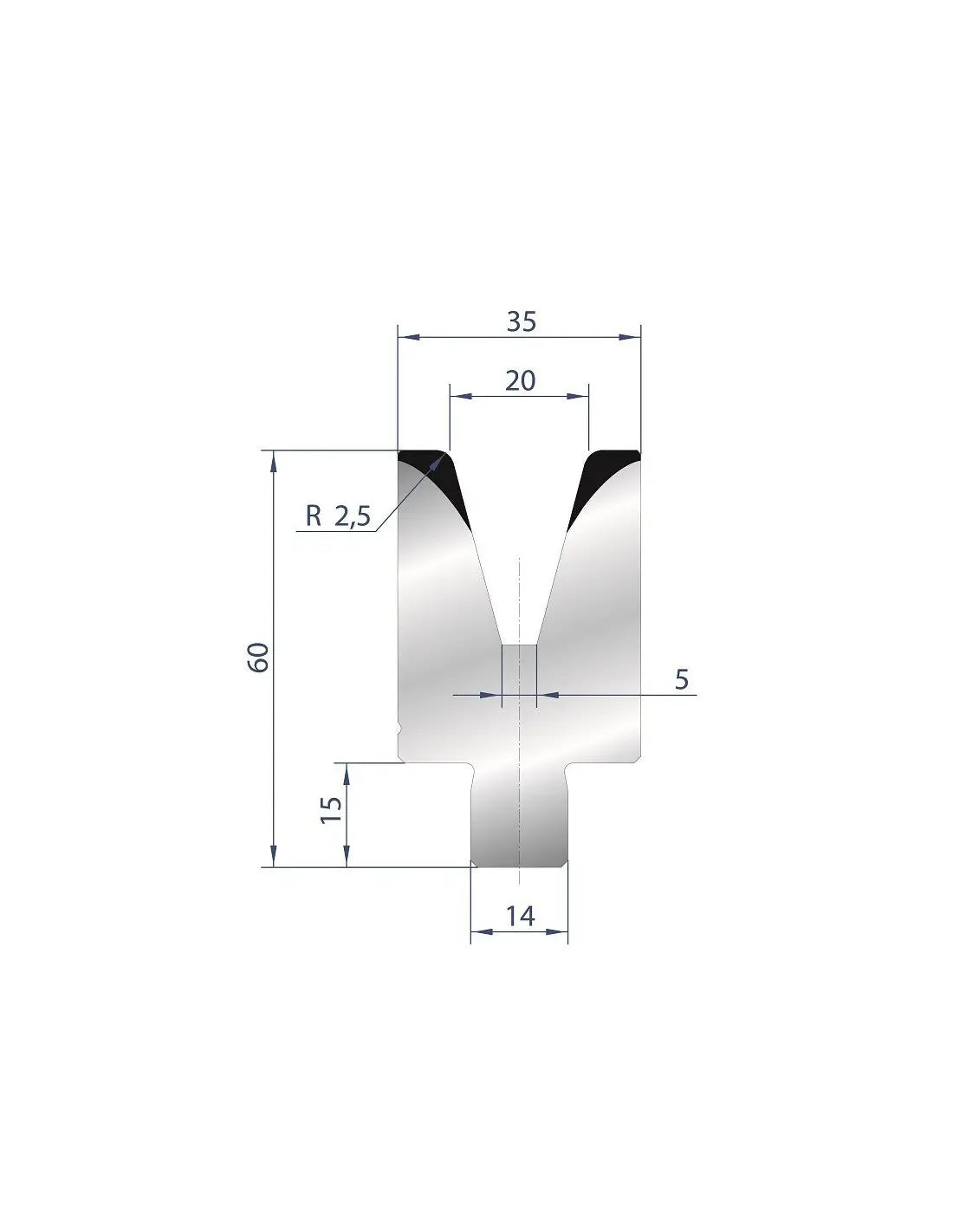 3171 - Die - 30°  1V Insert Die