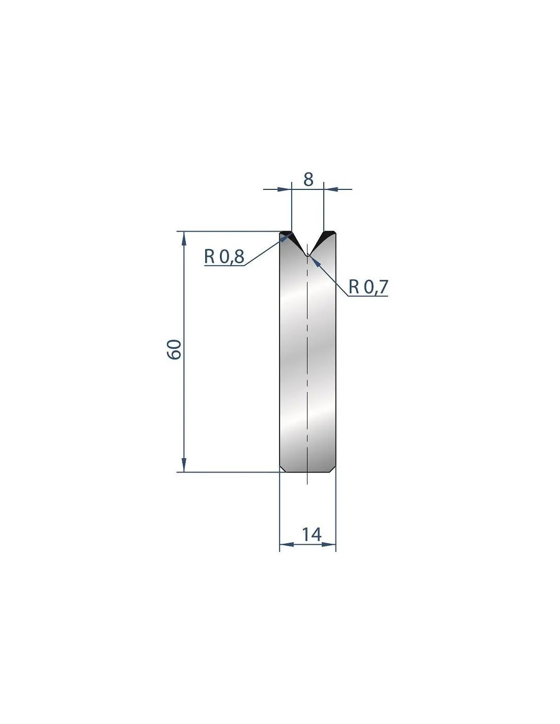 3194 - Die - 60°  1V Insert Die