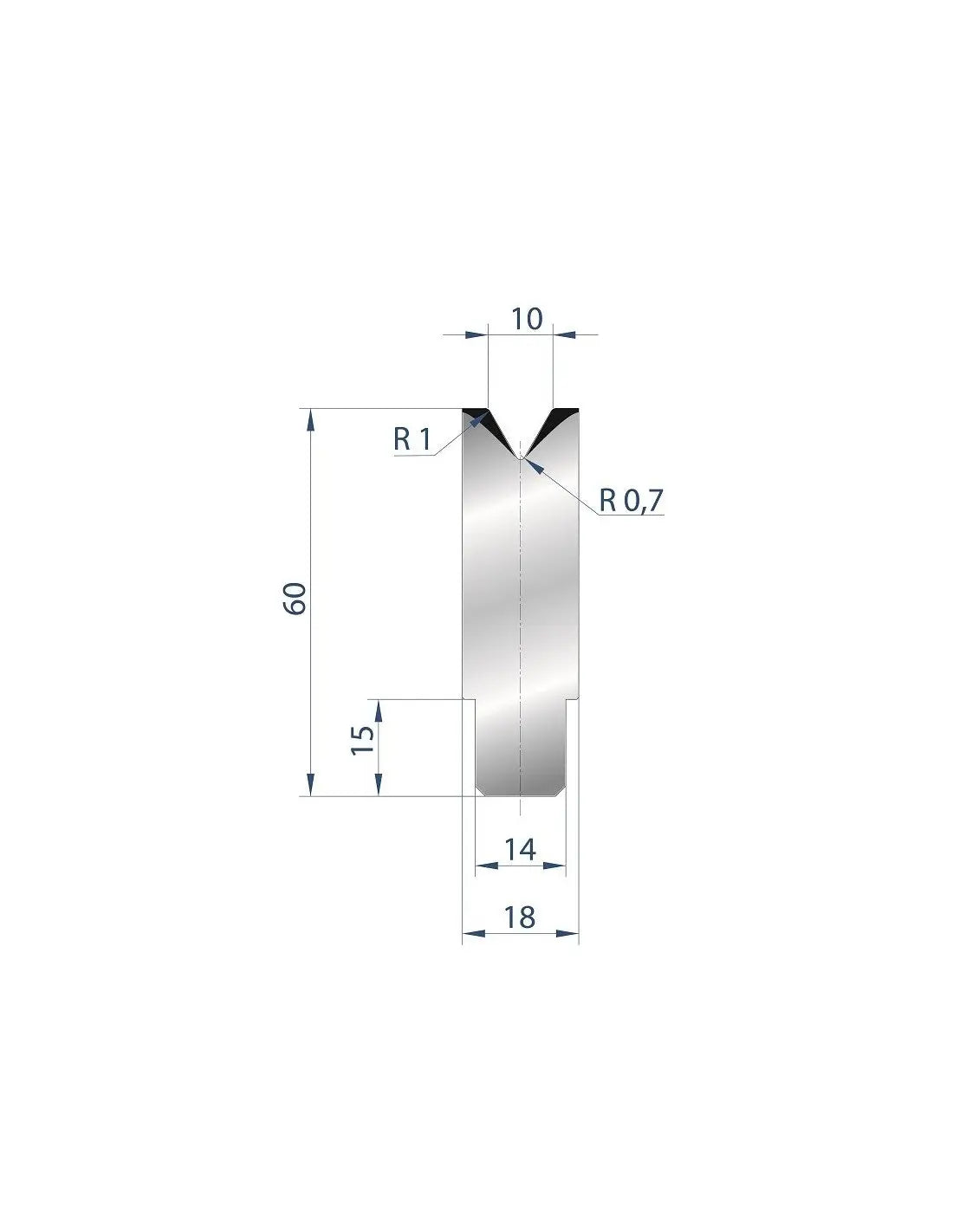 3195 - Die - 60°  1V Insert die