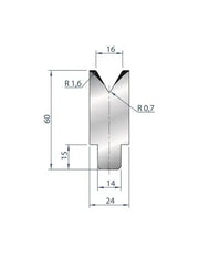 3197 - Die - 60°  1V Insert die