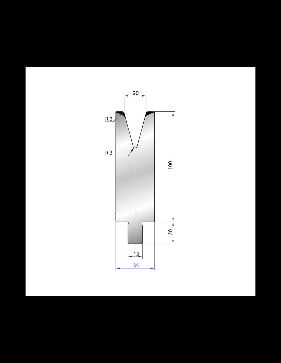 3211 - 1V Dies - 30° Trumpf style