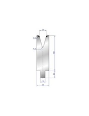 3211 - 1V Dies - 30° Trumpf style  1V Die