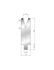 3211 - 1V Dies - 30° Trumpf style  1V Die