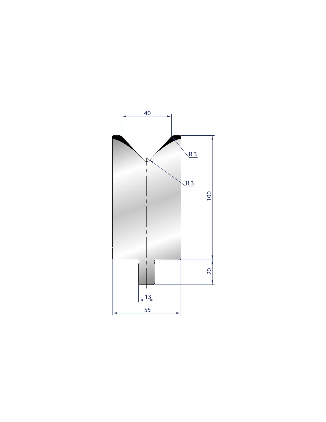 3217 - 1V Dies - 86°  1V Die