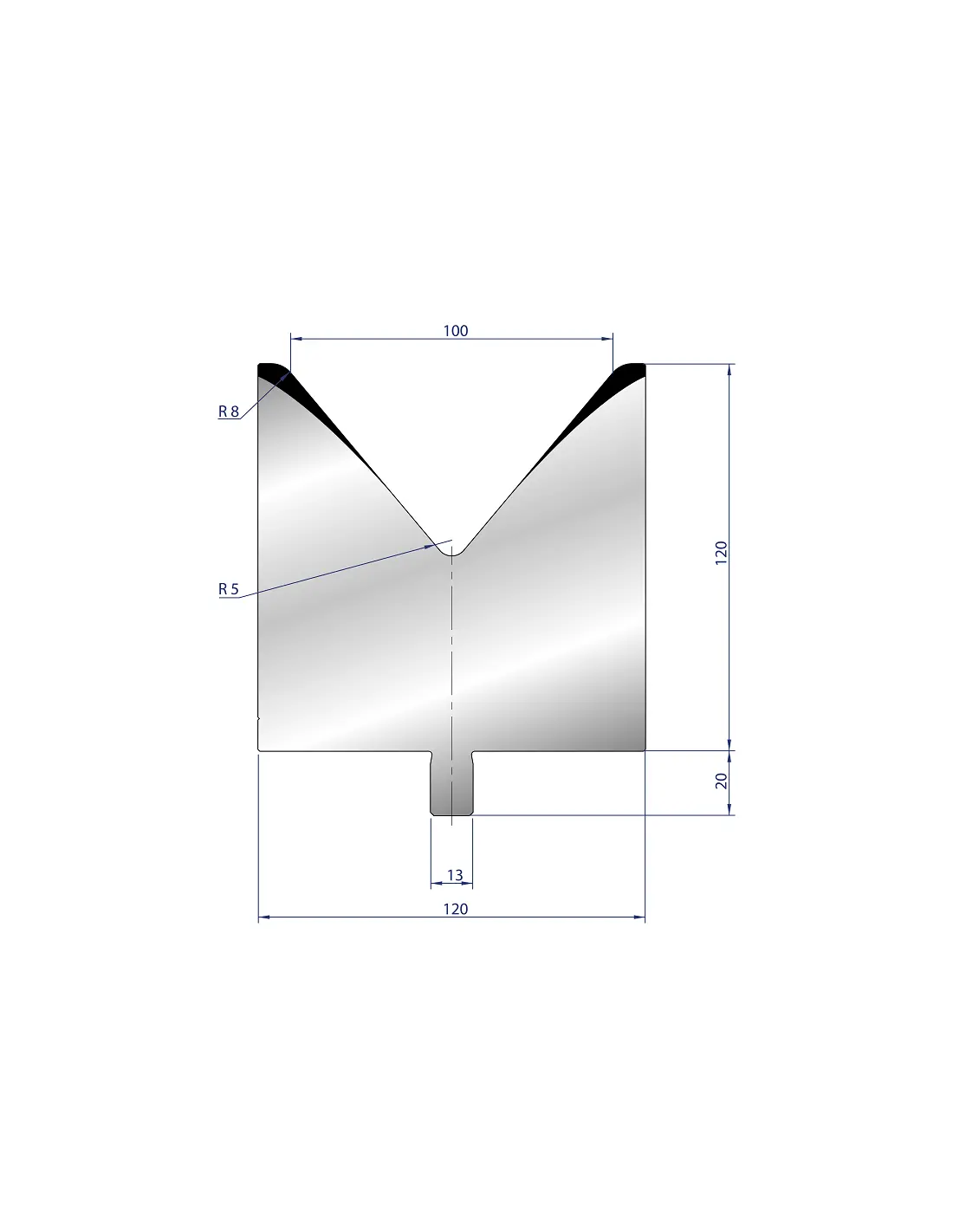 3223 - 1V Dies - 80°  1V Die