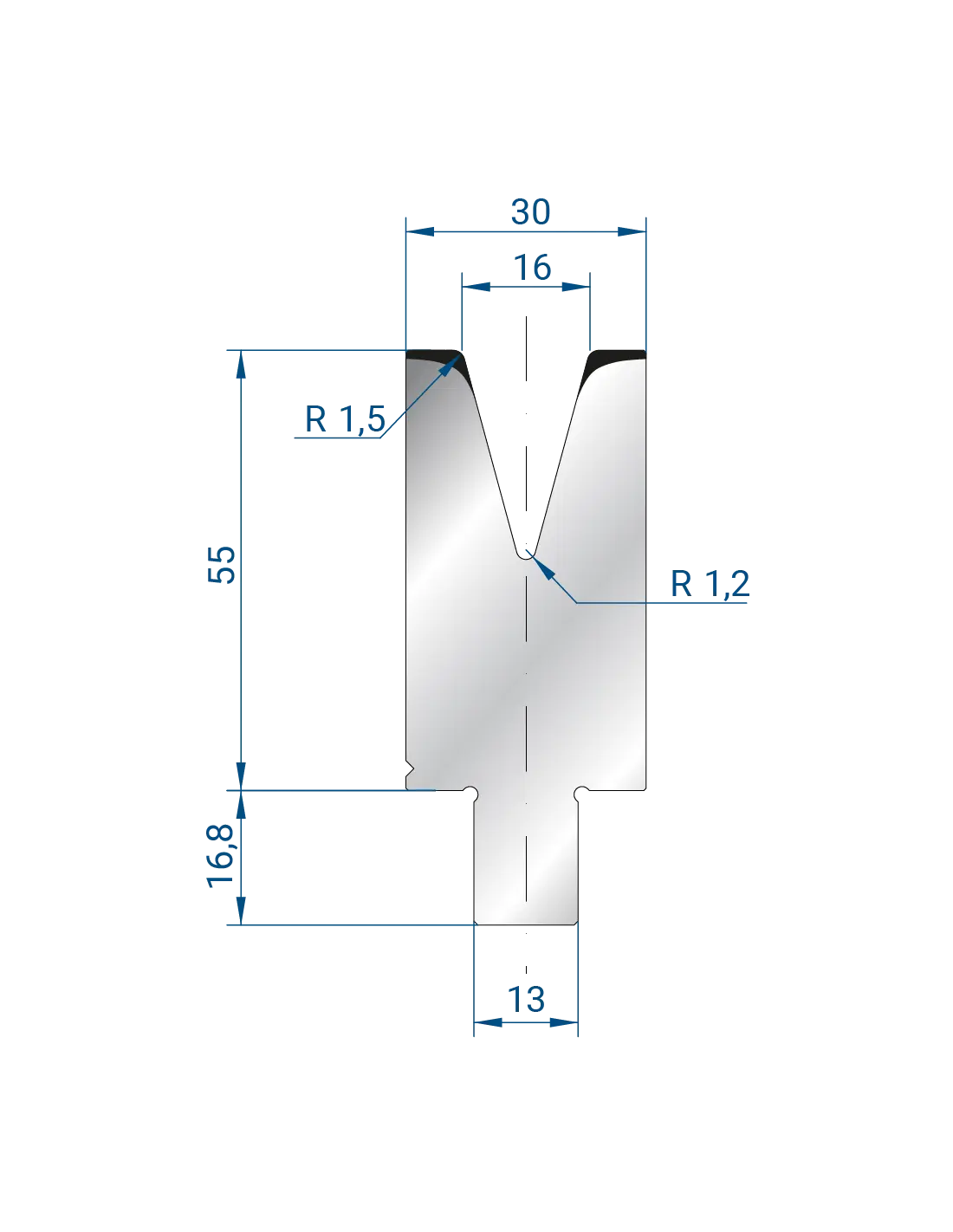 3264 - 1V Dies - 30°  1V Die