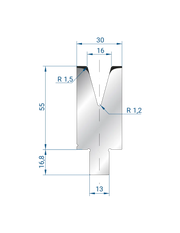 3264 - 1V Dies - 30°  1V Die