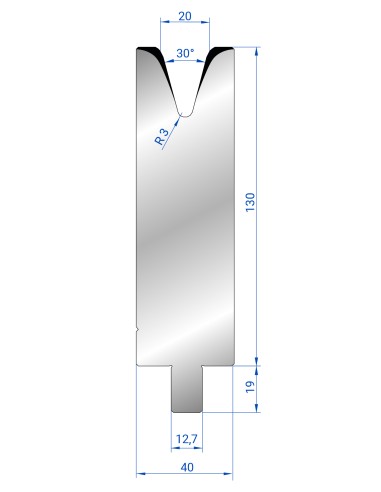 3443 - Die 30°