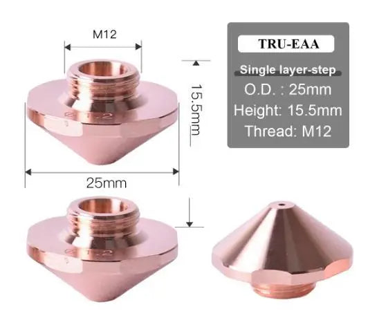 Trumpf® Compatible EAA Fiber Laser Nozzles – D25 M12 Single Layer  Trumpf Style Nozzles