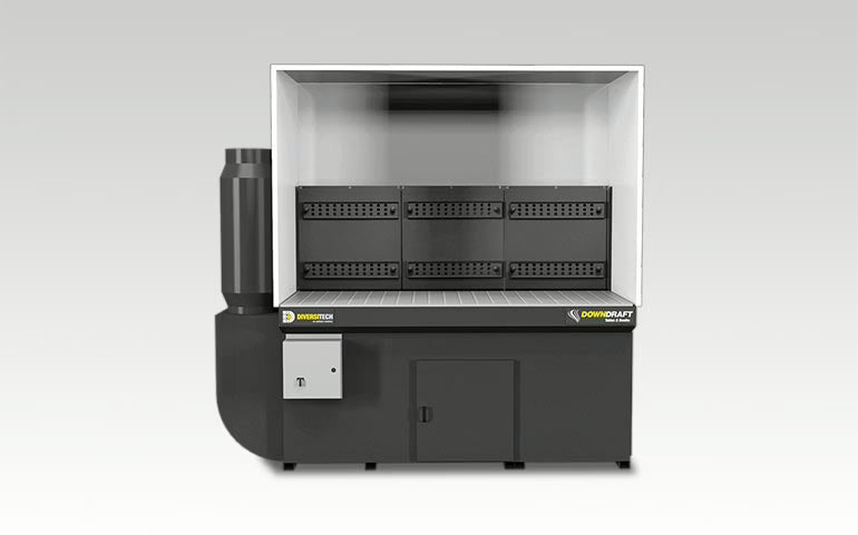 3x6 Downdraft Booth industrial filtration system by Diversitech