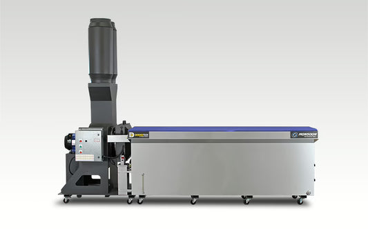 Monsoon 3x8 Wet Downdraft Table industrial filtration system with stainless steel construction