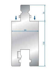 4361 Extention for TRUMPF / WILA STYLE  Extension for press brake tooling