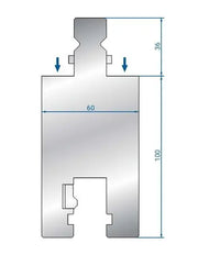 4361 Extention for TRUMPF / WILA STYLE  Extension for press brake tooling