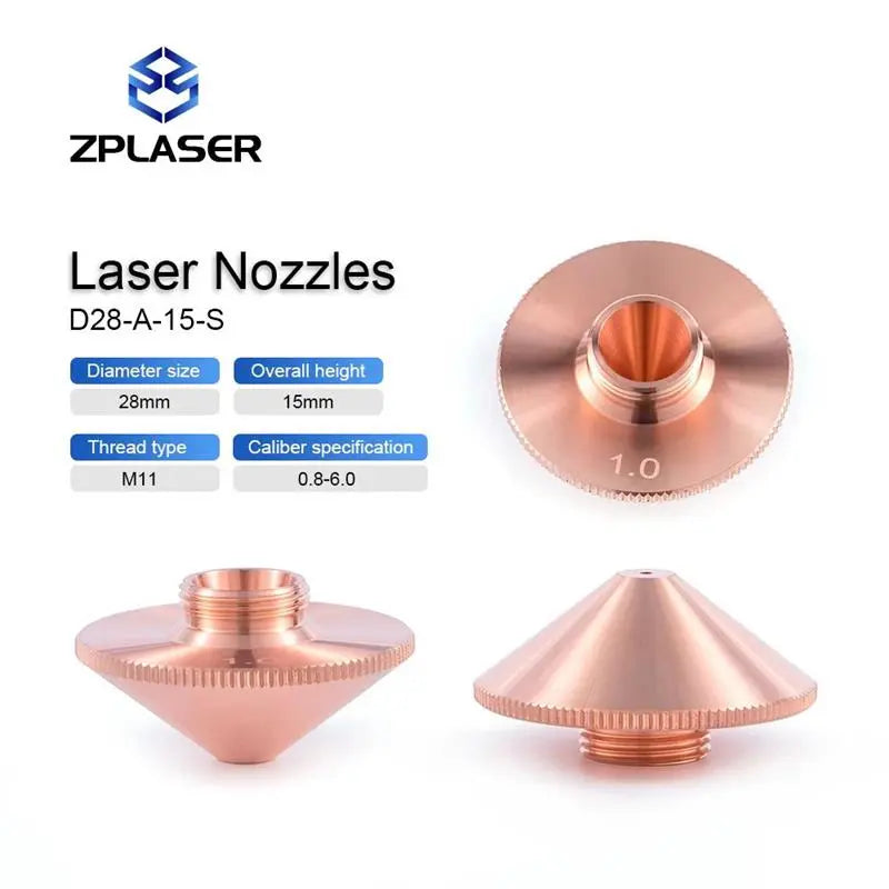 Raytools® Compatible Fiber Laser Nozzles D28 H15 M11 – Single & Double Layer  Raytools Style Nozzles