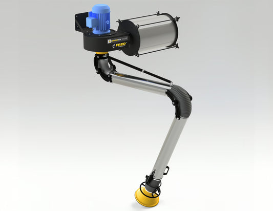 FRED Eco II wall mounted fume extraction and filtration system with 3HP motor