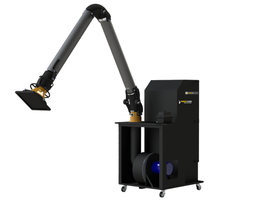 FRED Overspray Master portable paint fume extractor with capture arm and filters
