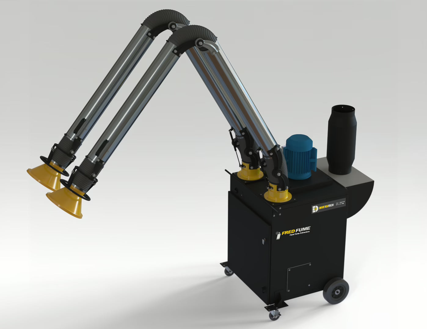 FRED Sr. II Dual-Arm Portable Welding Smoke Extractor with Dual Capture Arms