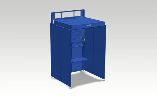 Avani WB 6000 Series Welding Booth with sturdy dual panel wall construction