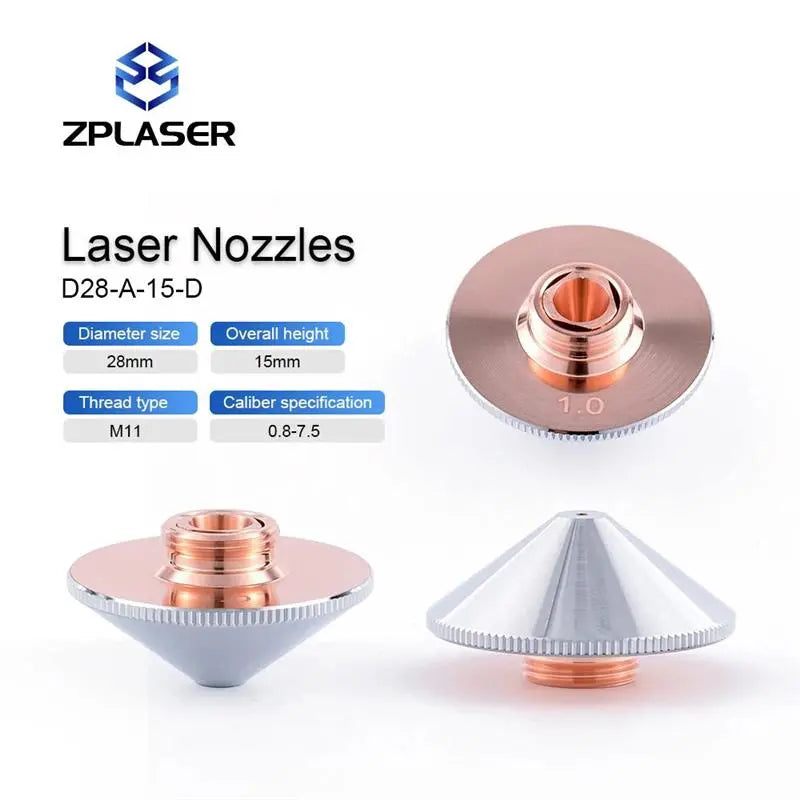 Raytools® Compatible Fiber Laser Nozzles D28 H15 M11 – Single & Double Layer  Raytools Style Nozzles