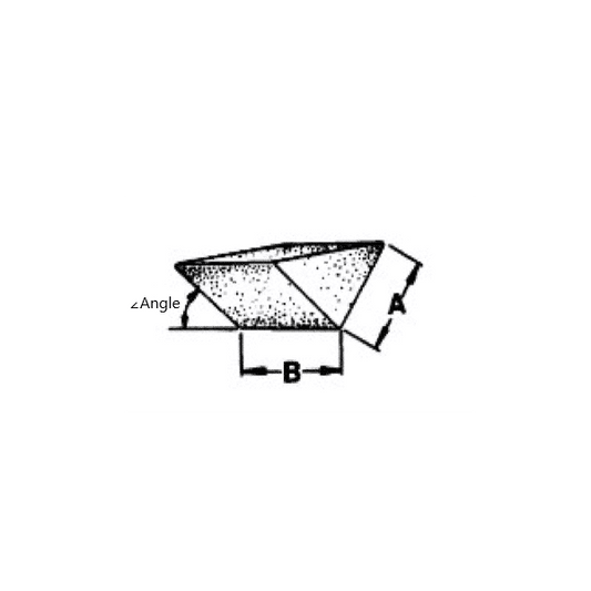Ceramic Media – Mild Grind Angle Cut Triangle | C-ACT-22 08 B